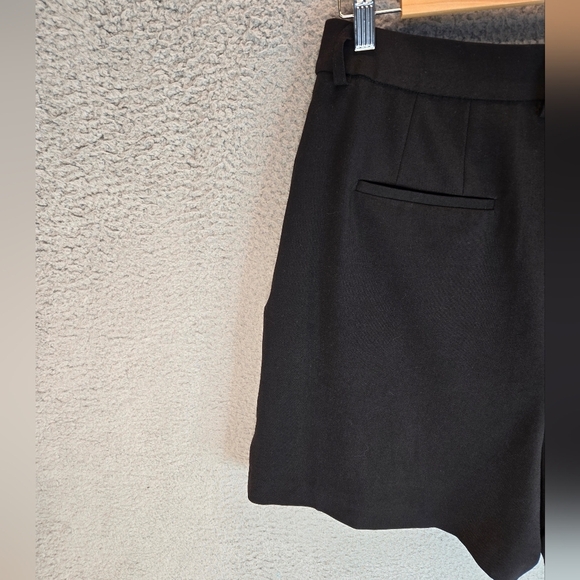 1. State Women's Black Tailored Dress Shorts Sz 12 Pleated High Waist Pockets - Picture 8 of 11
